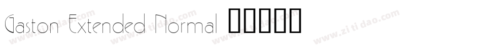 Gaston Extended Normal字体转换
